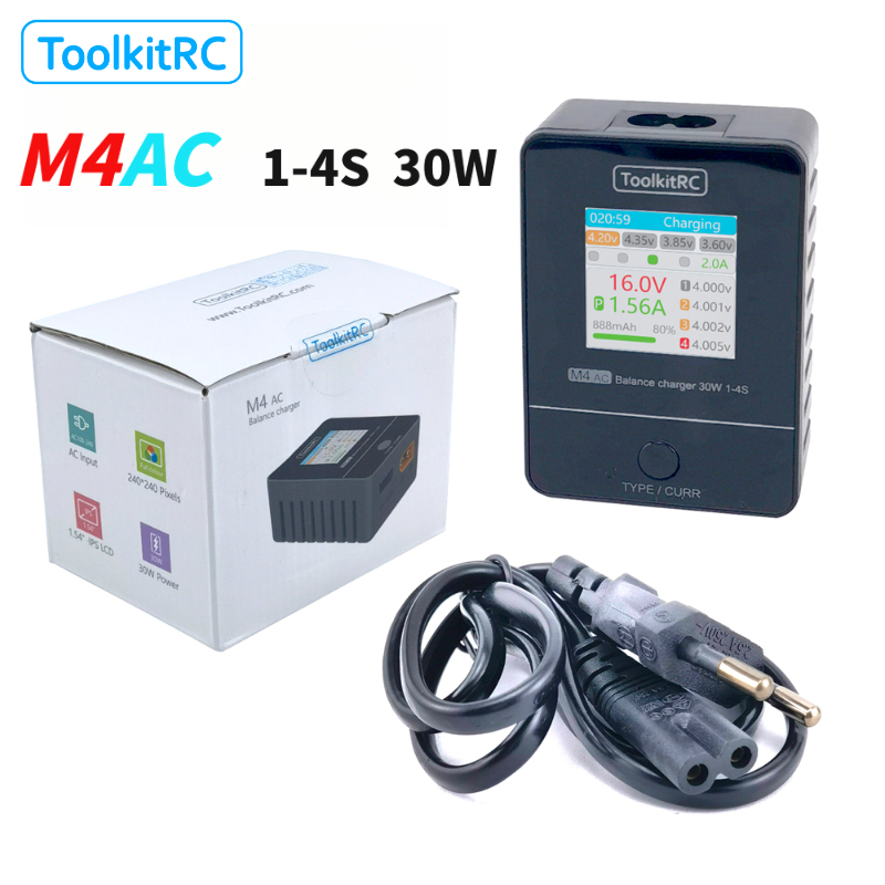 Drone Racing Charger - เครื่องชาร์จแบตเตอรี่ ToolkitRC M4AC 1-4S Lipo LiHV