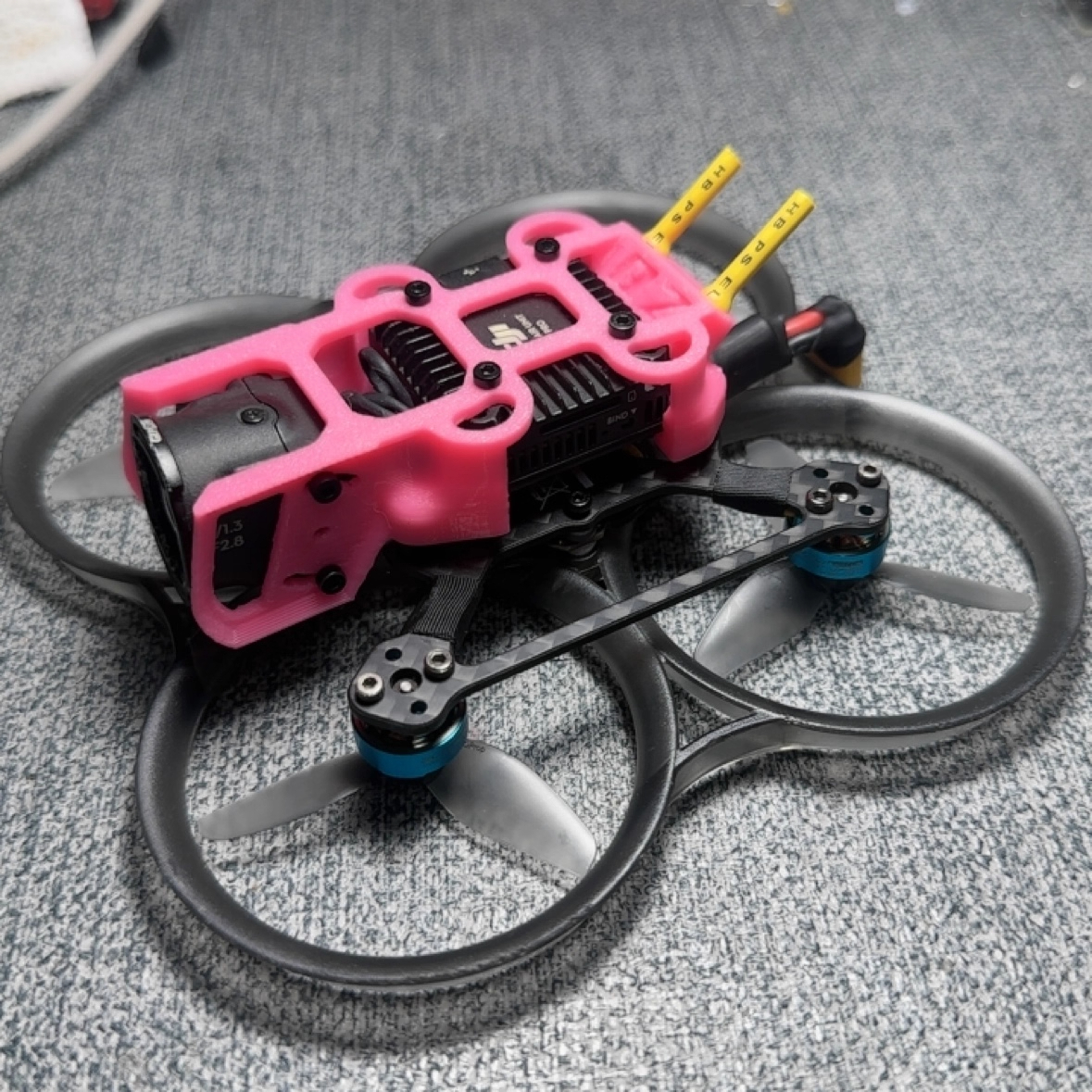 Drone Racing Motor - Hqprop T2.2x1.6x3 สีเทาพีซีใบพัดสำหรับโดรนแข่งเอฟพีวี -โพลีคาร์บอเนตทนทานน้ำหนักเบา