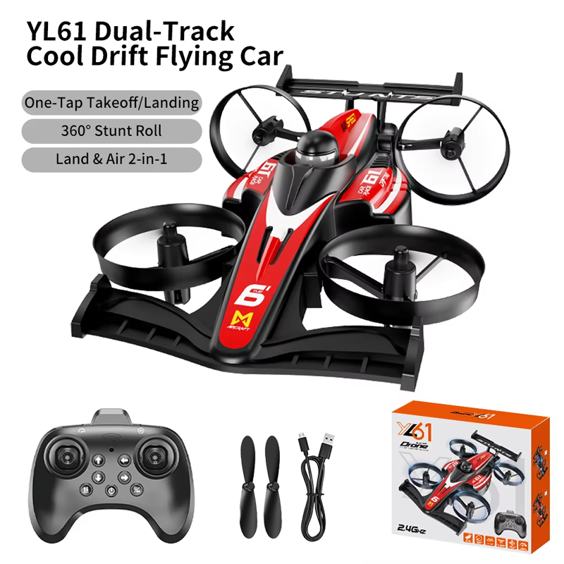 Drone Racing Gate - รถแข่งบังคับวิทยุ YL61 รุ่นอัปเกรดปี 2026 แบบสองระบบ ใช้ได้ทั้งบินและลงจอด