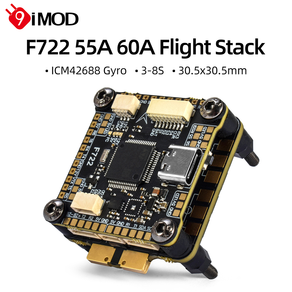 Drone Racing Flight Controller - 9IMOD F722 Flight Stack F722 ควบคุมการบิน