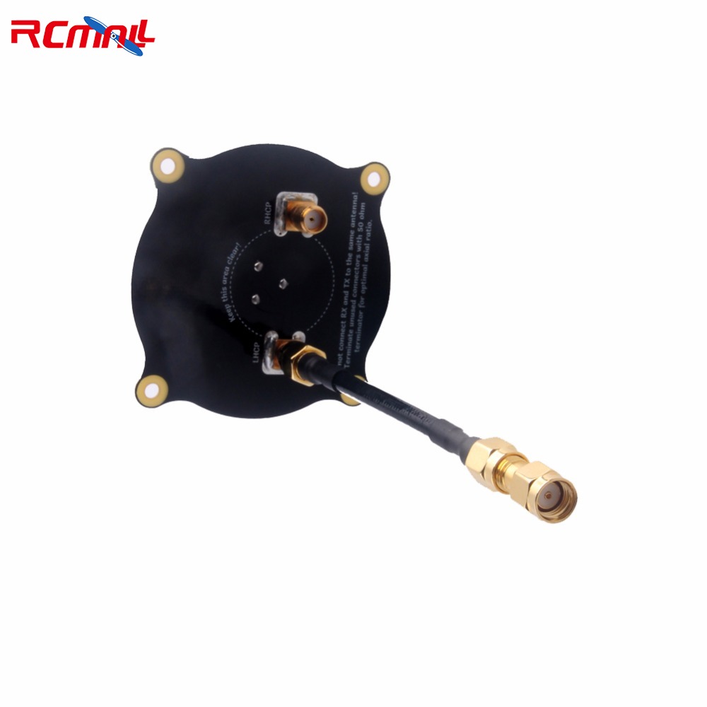 Drone Racing Antenna - เสาอากาศแพทช์แบบสามทาง 5.8GHz 9.4dBi แบบวงกลมพร้อมขั้วต่อสำหรับโดรนแข่ง FPV RC