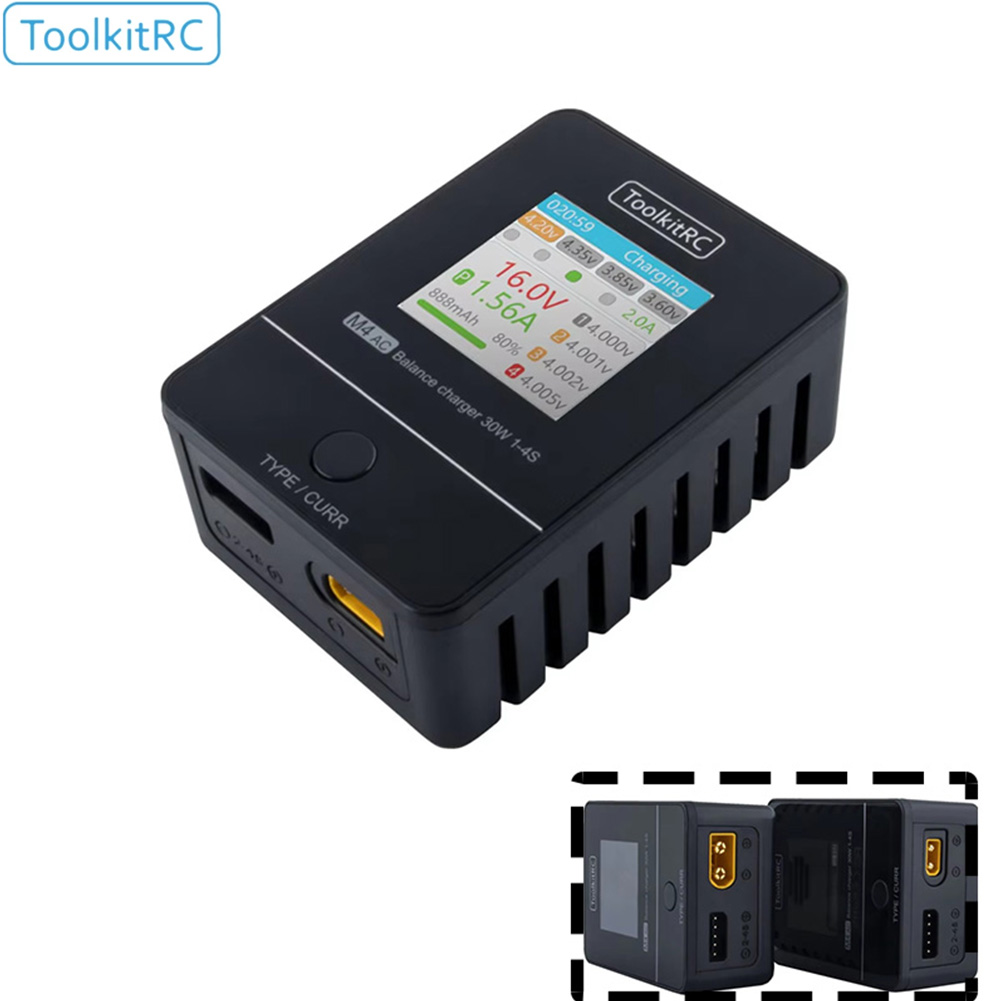Drone Racing Charger - ชุดอุปกรณ์ ToolkitRC M4AC 30W เครื่องชาร์จ AC