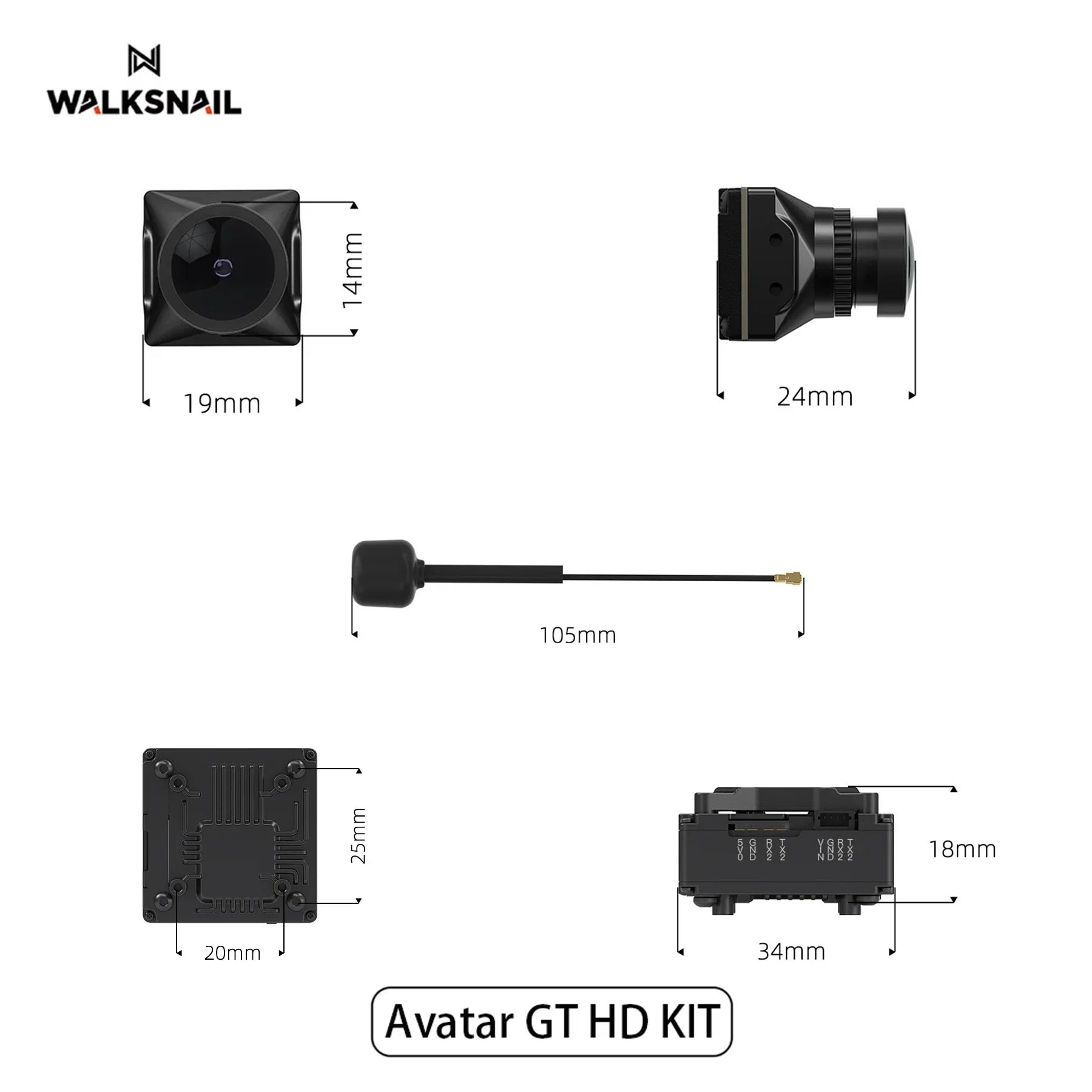 Walksnail Avatar GT HD KIT 2W  - Drone Racing Camera บทวิจารณ์และราคา