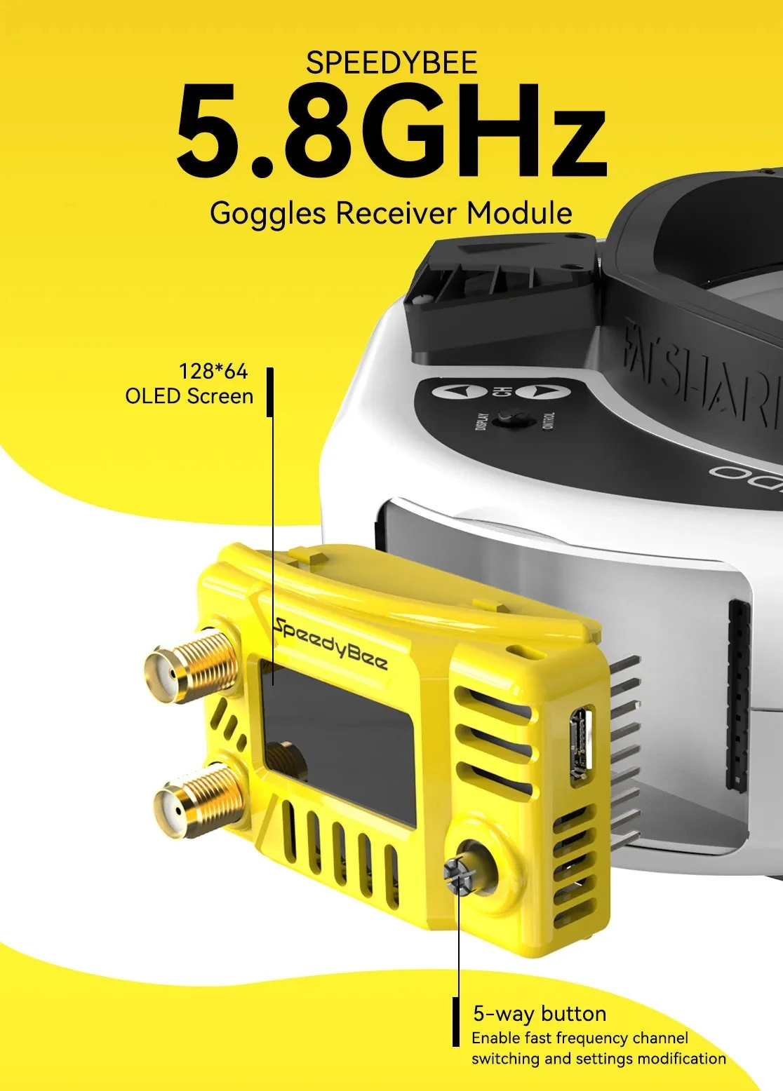โมดูลแว่นตา FPV SpeedyBee 5.8G - Drone Racing Gate บทวิจารณ์และราคา