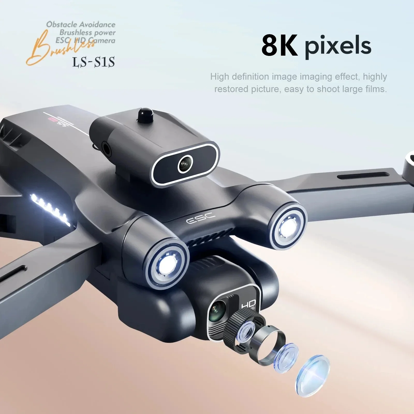 โดรนติด GPS 5G S1S ใหม่กล้องโด - Drone Racing Camera บทวิจารณ์และราคา