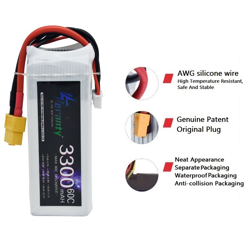 Lipo แบตเตอรี่แบบชาร์จไฟได้4S  - Drone Racing Battery บทวิจารณ์และราคา