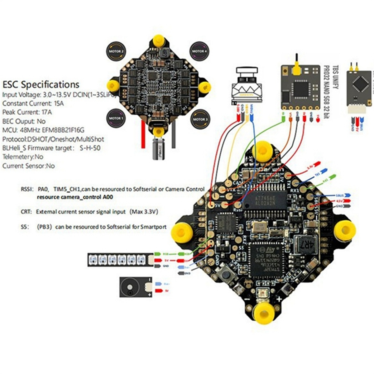 ชุดควบคุมการบิน NEW F411 AIO พ - Drone Racing Charger บทวิจารณ์และราคา