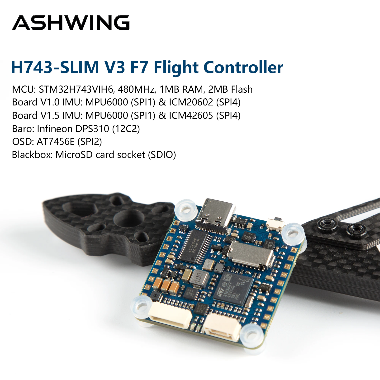 H743-SLIM V3 ชุดควบคุมการบิน S - Drone Racing Flight Controller บทวิจารณ์และราคา