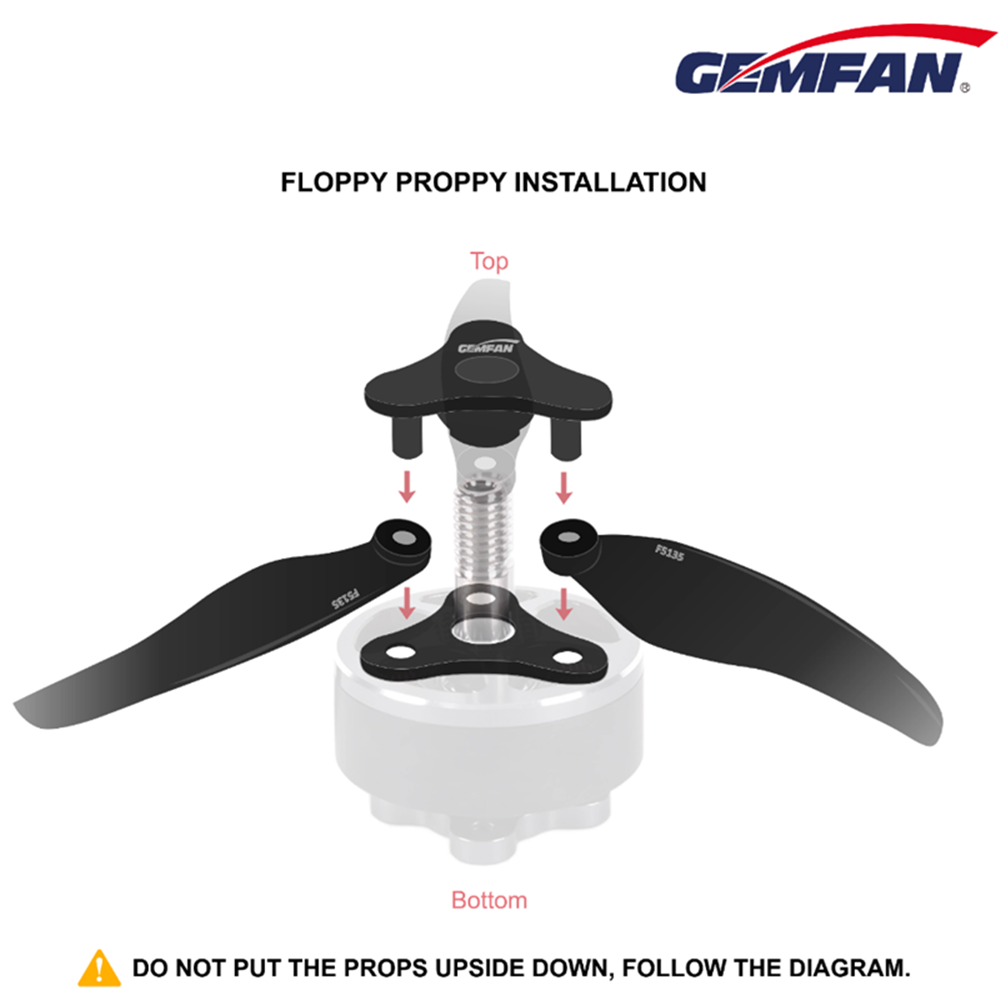 ใบพัดพับ 5135 Gemfan FLOPPY PR - Drone Racing Esc บทวิจารณ์และราคา