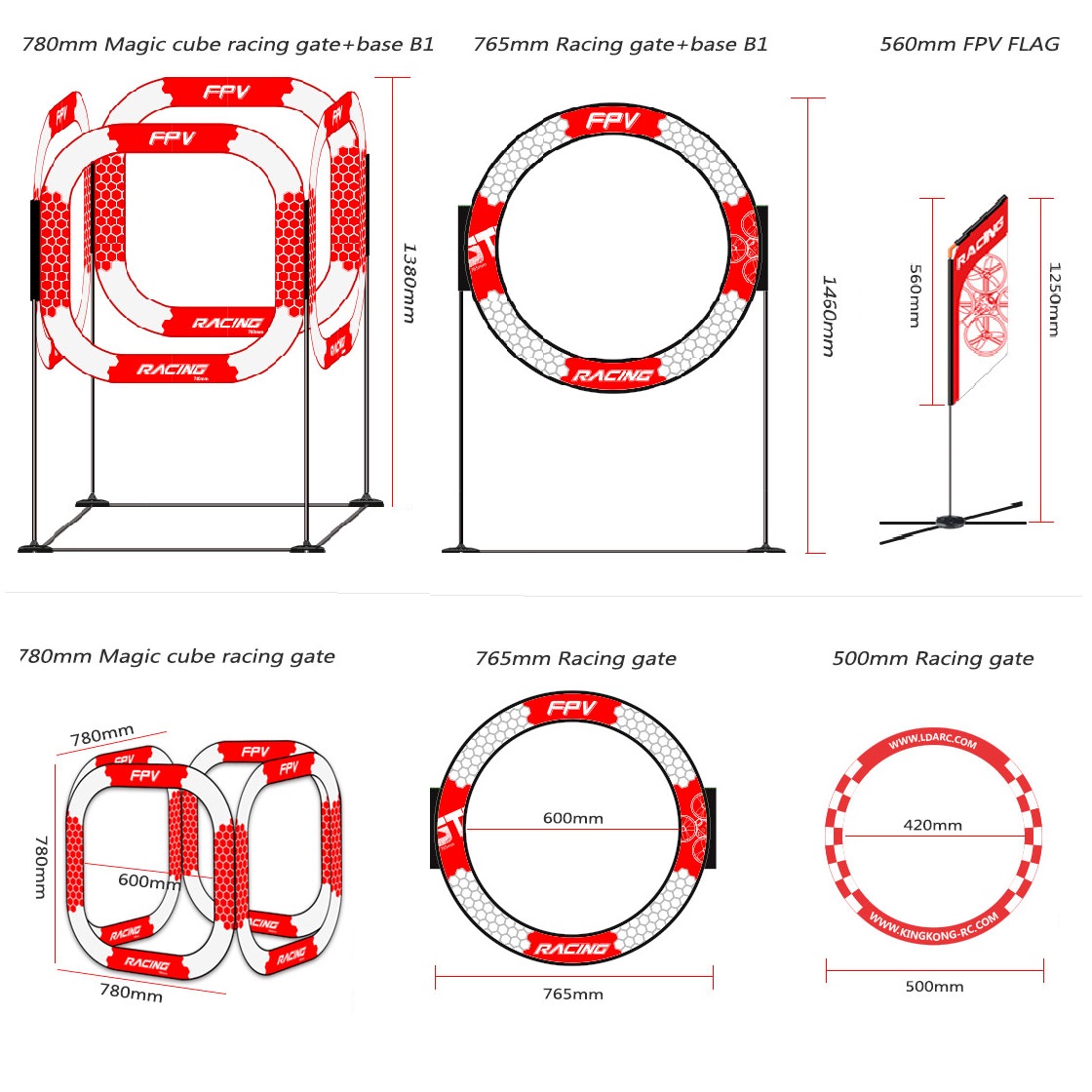 ประตูสำหรับฝึกบินโดรน FPV Raci - Drone Racing Flag บทวิจารณ์และราคา