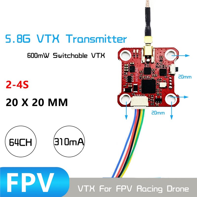 B27B MINI008 VTX 64CH 5.8G อนา - Drone Racing Transmitter บทวิจารณ์และราคา