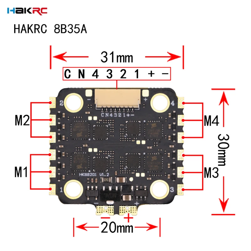 HAKRC F7220 V2 F7 คอนโทรลเลอร์ - Drone Racing Flight Controller บทวิจารณ์และราคา